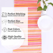 Aztec Orange Woven Fabric Table Runner with Tassel